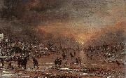 Aert van der Neer Sports on a Frozen River Norge oil painting reproduction